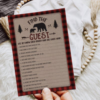 Lumberjack Boy Baby Shower Games, Bingo, Find The Guest, The Price Is Right, Who Knows Mommy Best, 25 games each
