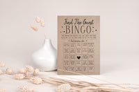 Your Main Event Prints Bridal Shower Game ? Find The Guest Bingo, Fun Activities in Kraft Minimalist Style, 50 Cards