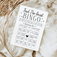 Your Main Event Prints Find The Guest Bingo Game for Bridal Shower, Baby Shower, and Bachelorette Parties - 50 Game Cards Included