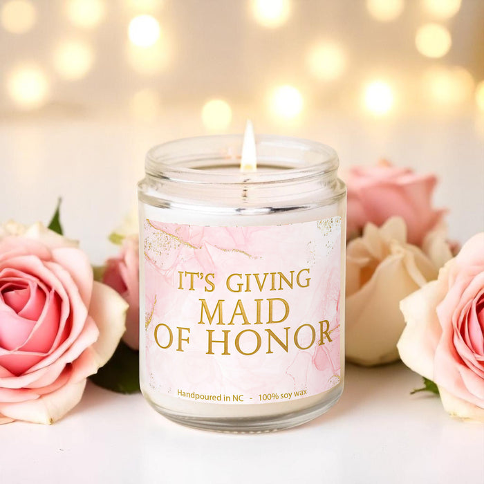 Personalized Bridesmaid Proposal Gift, Bridal Party Proposal, Wedding Party Gift, Will You Be My Bridesmaid Maid of Honor, Custom Candle