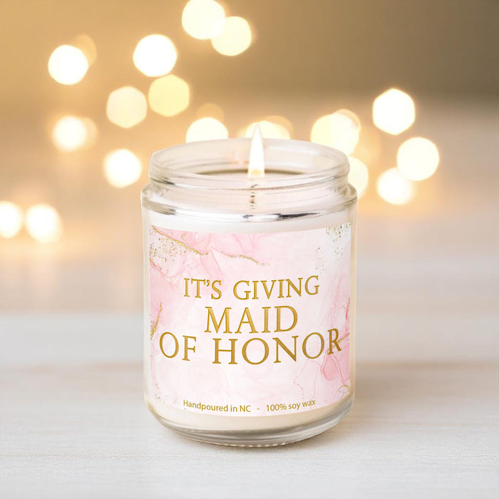 Personalized Bridesmaid Proposal Gift, Bridal Party Proposal, Wedding Party Gift, Will You Be My Bridesmaid Maid of Honor, Custom Candle