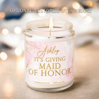Personalized Bridesmaid Proposal Gift, Bridal Party Proposal, Wedding Party Gift, Will You Be My Bridesmaid Maid of Honor, Custom Candle