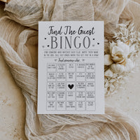 Your Main Event Prints Find The Guest Bingo Game for Bridal Shower, Baby Shower, and Bachelorette Parties - 50 Game Cards Included