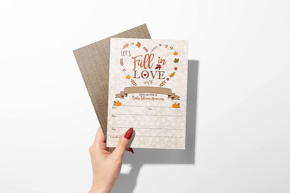 Fall in love baby best sale shower invitation