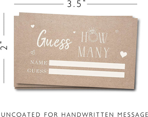 Kraft How Many Kisses Game Sign, Guess how many, and Cards Great For Bridal Showers and Weddings. - Your Main Event