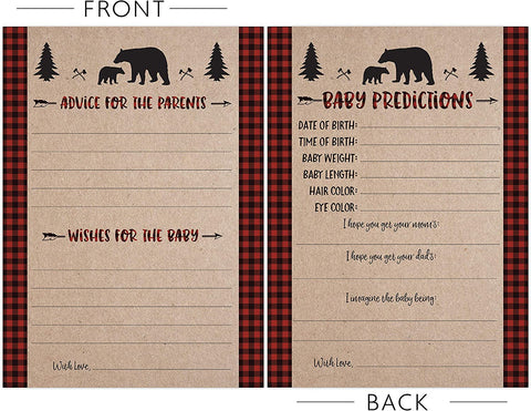 Lumberjack Baby Predictions Baby Shower Game Invitation - Your Main Event