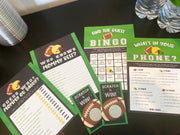 Football Sports Find The Guest Bingo Baby Shower Game - Your Main Event