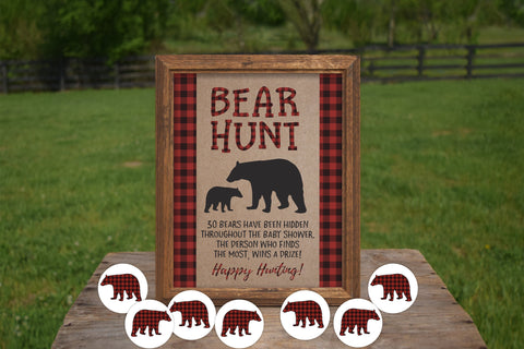 Lumberjack Scavenger Bear Hunt Baby Shower Game - Your Main Event