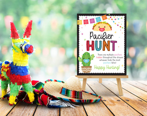 Fiesta Taco Baby Shower Pacifier Hunt Game - Your Main Event