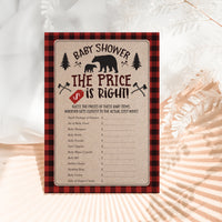 Lumberjack Boy Baby Shower Games, Bingo, Find The Guest, The Price Is Right, Who Knows Mommy Best, 25 games each