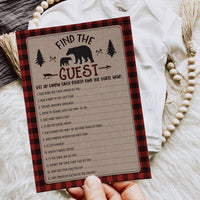Lumberjack Boy Baby Shower Games, Bingo, Find The Guest, The Price Is Right, Who Knows Mommy Best, 25 games each