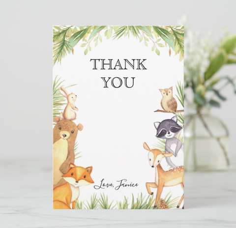 Woodland Thank You Card - Your Main Event
