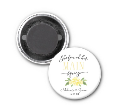 She Found Her Main Squeeze Lemon Wedding Magnet Favors - Your Main Event