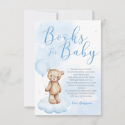 Bearly Wait Sky Baby Shower Book Request Card - Your Main Event