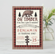 Lumberjack Birthday Invitation Woodland Birthday - Your Main Event