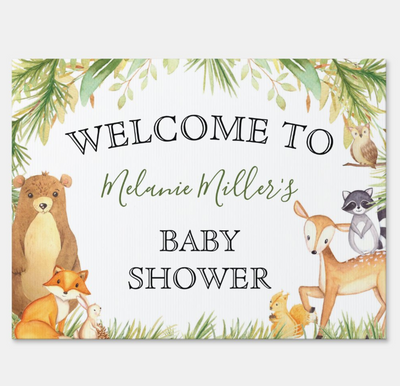 Woodland Baby Shower Yard Sign - Your Main Event