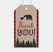 Lumberjack Bear Thank You Hang Tags - Your Main Event