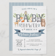 Woodland Bear Boy Baby Shower Invitation - Your Main Event
