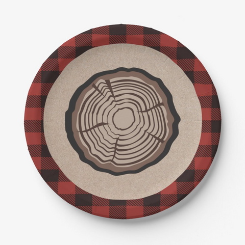 Lumberjack Paper Plate Stump Design - Your Main Event