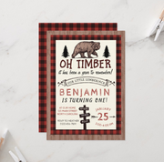 Lumberjack Birthday Invitation Woodland Birthday - Your Main Event