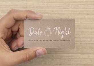 Kraft Rustic Date Night Game Sign and Cards Great For Bridal Showers and Weddings. - Your Main Event