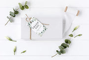 Eucalyptus Thank You Favor Tags, Perfect for Bridal Showers, Weddings, Baby Showers, Birthdays or Special Events, 50 Count - Your Main Event