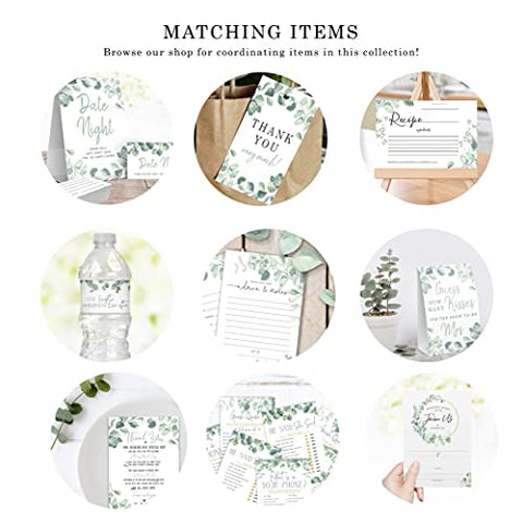 50 Eucalyptus Wedding Thank You Place Setting Cards, Great For Adding to Your Table Centerpieces and Wedding Decorations for Receptions, Pack of 50 Cards - Your Main Event