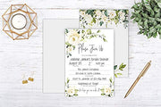 White Rose Invitations for All Occasions, Elegant Invites Perfect for Weddings, Bridal Showers, Birthday, Engagement, Bachelorette Party, Reception, Anniversaries - Your Main Event
