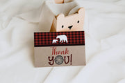 Lumberjack Mama Bear Baby Shower Thank You Cards - Your Main Event