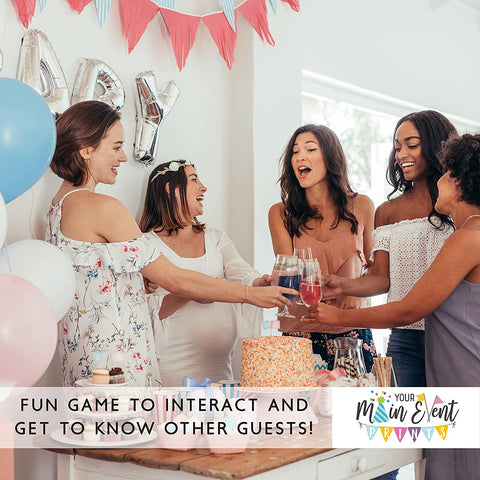 Find the Guest Bingo Game For Bridal Shower, Baby Shower and Bachelorette Parties, 50 Game Cards Included - Your Main Event