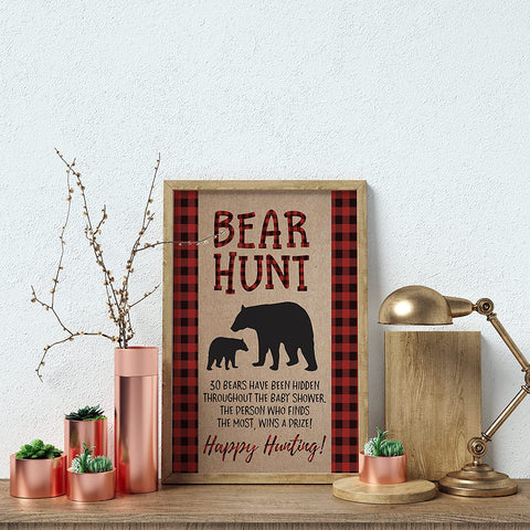 Lumberjack Scavenger Bear Hunt Baby Shower Game - Your Main Event