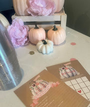 Fall Pumpkin Baby Shower Games, Neutral Yellow Bingo, Find The Guest, The Price Is Right, Who Knows Mommy Best, 25 games each - Your Main Event