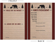 Lumberjack Baby Predictions Baby Shower Game Invitation - Your Main Event
