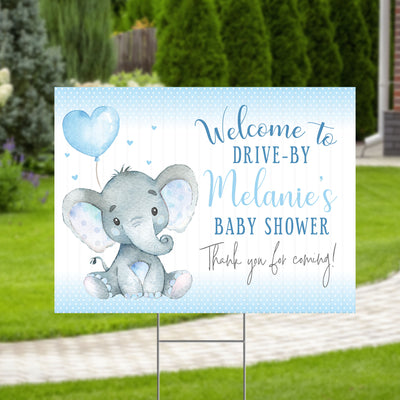 Elephant Baby Shower Yard Sign Welcome Poster Sign Printable - Your Main Event
