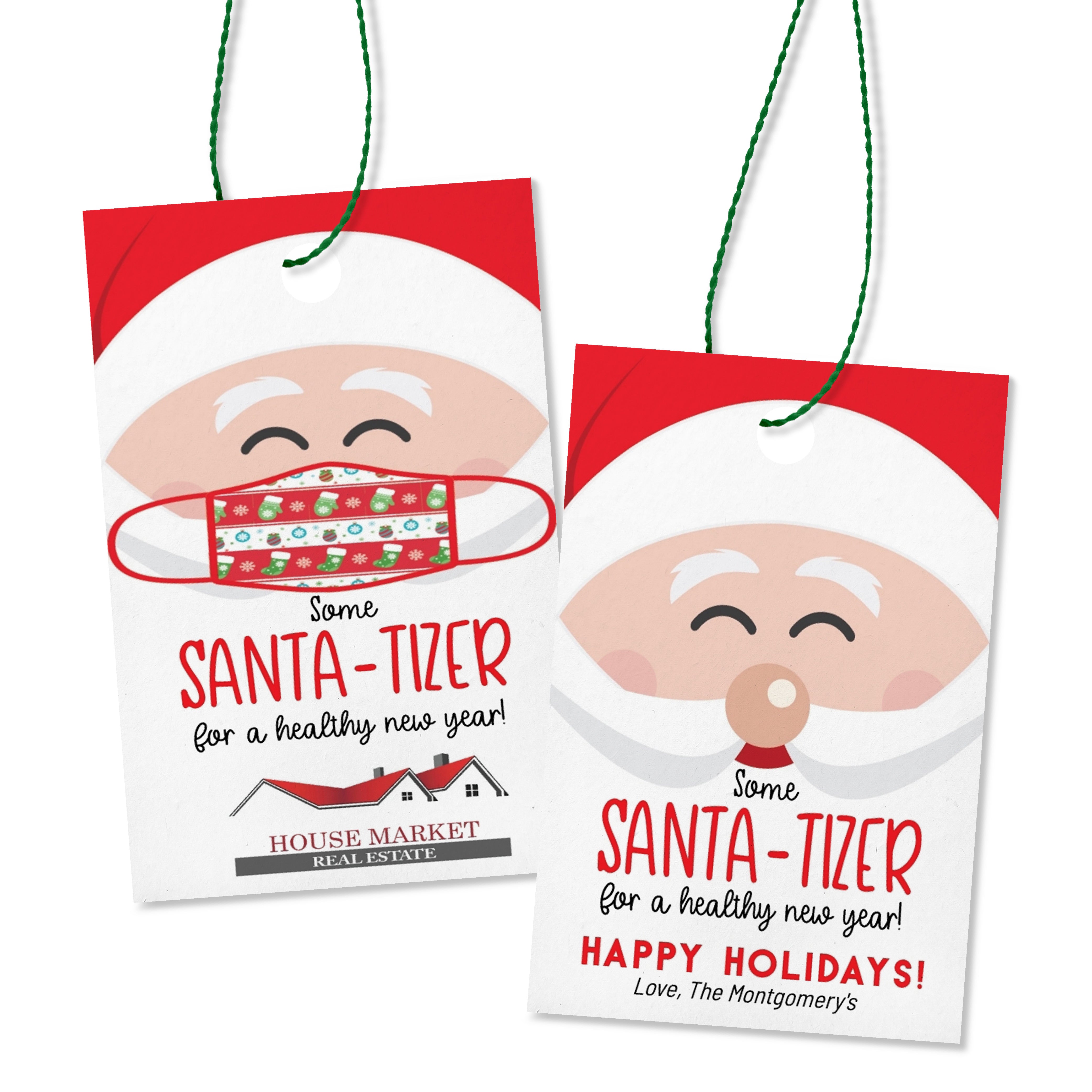 Customizeable Santa-Tizer Printable Hand Sanitizer Easy Christmas Gift Idea - Your Main Event