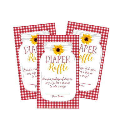 BabyQ BBQ Baby Shower Diaper Raffle Cards - Your Main Event