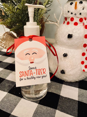 Customizeable Santa-Tizer Printable Hand Sanitizer Easy Christmas Gift Idea - Your Main Event