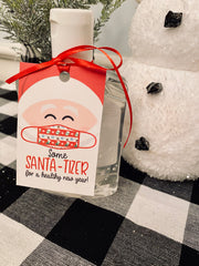 Customizeable Santa-Tizer Printable Hand Sanitizer Easy Christmas Gift Idea - Your Main Event