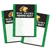 Football Sports Who Knows Mommy Best Baby Shower Game - Your Main Event