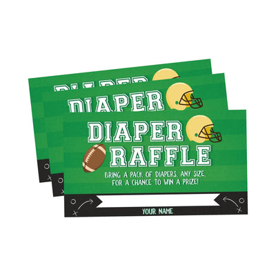 Football Tailgate Baby Shower Diaper Raffle Cards - Your Main Event