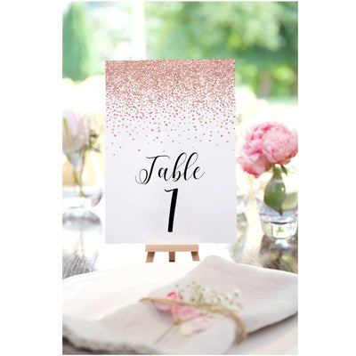 Confetti Glitter Table Numbers Template - Your Main Event