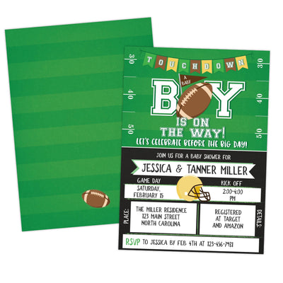 Football Tailgate Baby Shower Invitation - Your Main Event