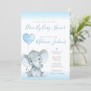 Elephant Boy Baby Shower Invitation, Virtual Drive By Evite - Your Main Event