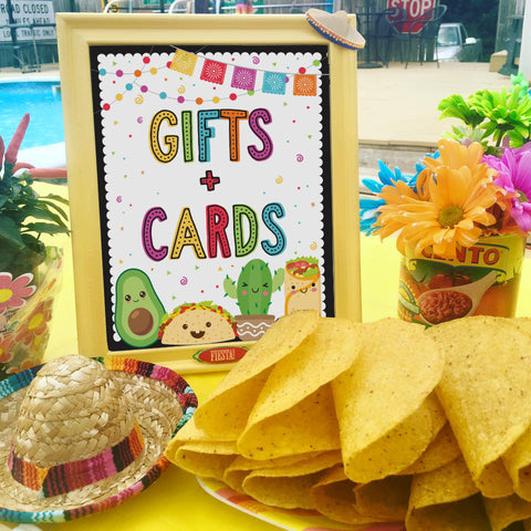 Fiesta Taco Gifts and Cards Table Sign - Your Main Event