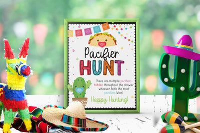 Fiesta Taco Baby Shower Pacifier Hunt Game - Your Main Event