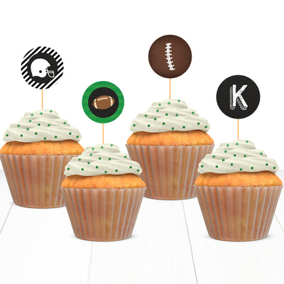Football Sports Baby Shower Cupcake Topper Printable - Your Main Event