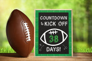 Football Sports Countdown Baby Shower Poster Sign Printable - Your Main Event
