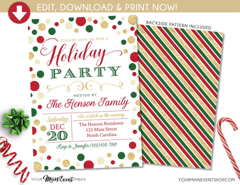 Holiday Party Invitation Printable - Your Main Event