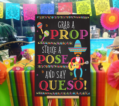 Fiesta Taco Photo Booth Prop Sign Poster - Your Main Event
