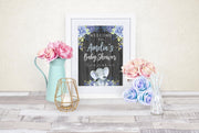 Boy Elephant Baby Shower Welcome Poster - Your Main Event